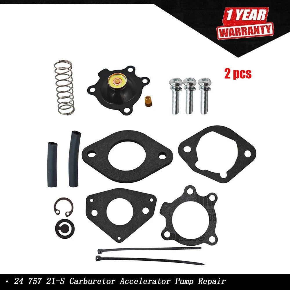 2 Pack Accelerator Pump Repair Kit for Kohler Engines (Various Models)