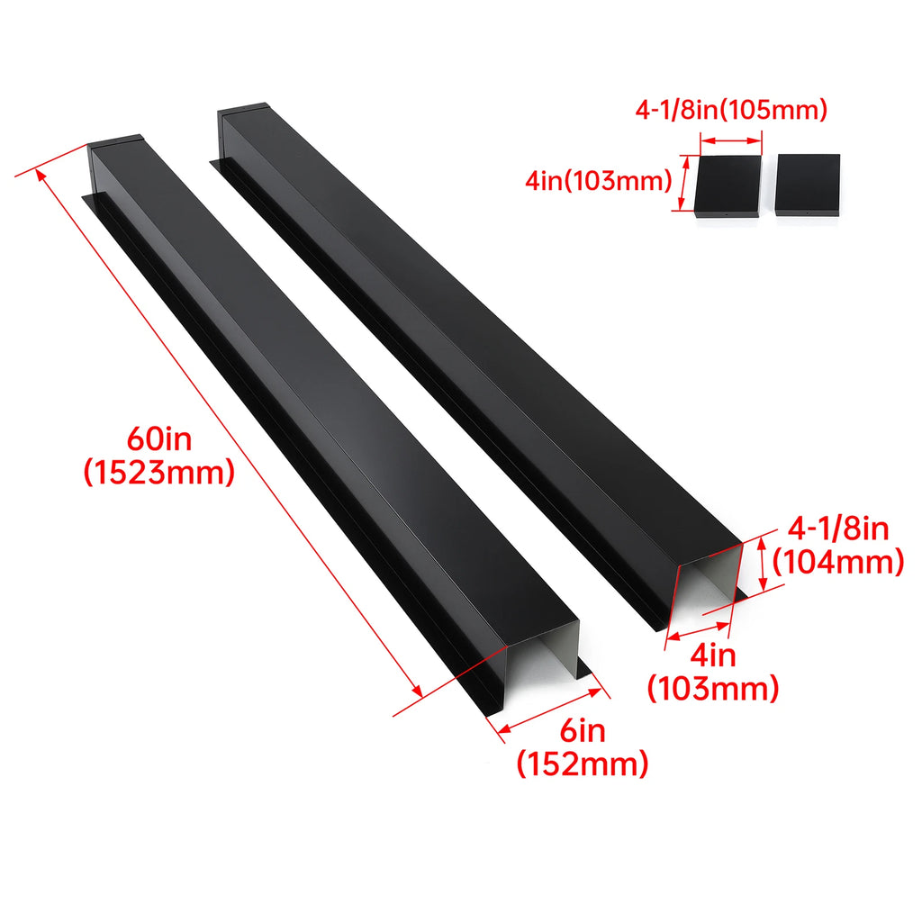 Metal Line Cover Kit for Mini Split Air Conditioner (2 pcs)