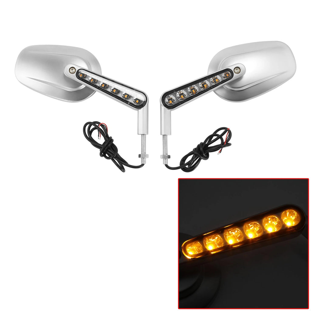 Rear View Mirrors with LED Turn Signals for Harley Davidson V-Rod VRSCF (2009–2017)