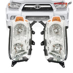 Set of 2 Headlight Headlamps for Toyota 4Runner (2010–2013) Chrome Halogen