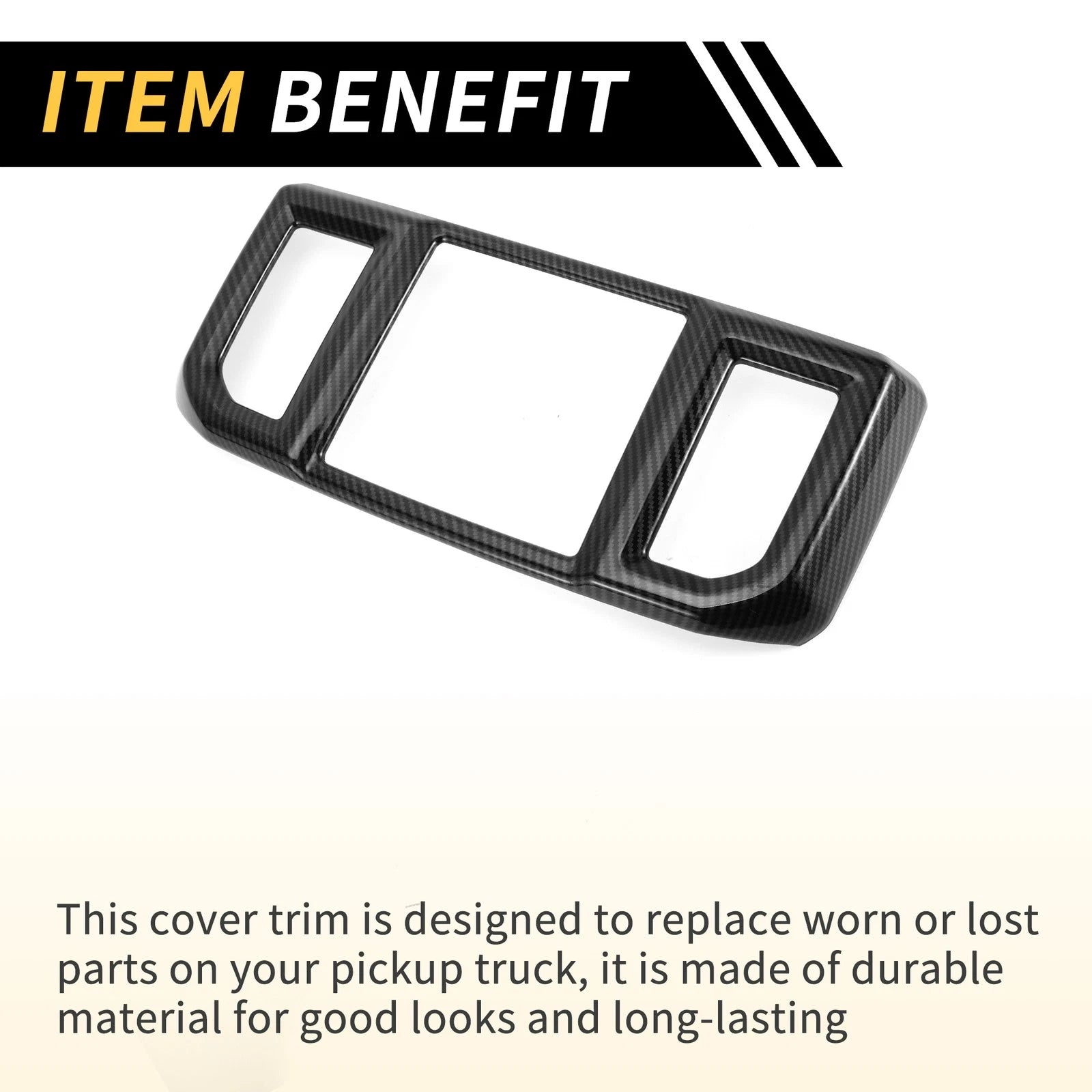 Rear Air Vent Armrest AC Outlet Panel Cover Trim for Ford F-150 (2015–2020)