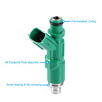 Set of 4 Fuel Injectors 23209-21020 for Toyota Prius 1.5L (2003–2009) & Scion xA xB