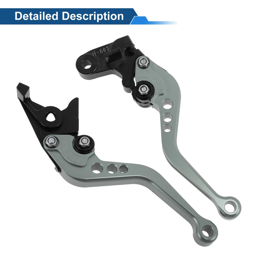 Adjustable Short Brake Clutch Levers for Honda CBF600/SA (2010–2013) Titanium Tone