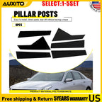 Gloss Black Door Window Pillar Post Cover Trim for Cadillac CT6 (2016–2020) 6-30X