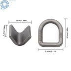 Set of 6 Heavy Duty Weld-On Forged D Rings (5000lbs Fracture Strength)