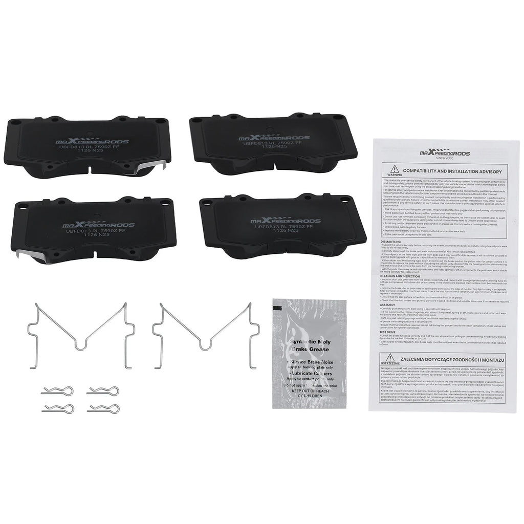 Front Ceramic Brake Pads Set for Toyota 4Runner (2003–2024) / FJ Cruiser (2007–2014)