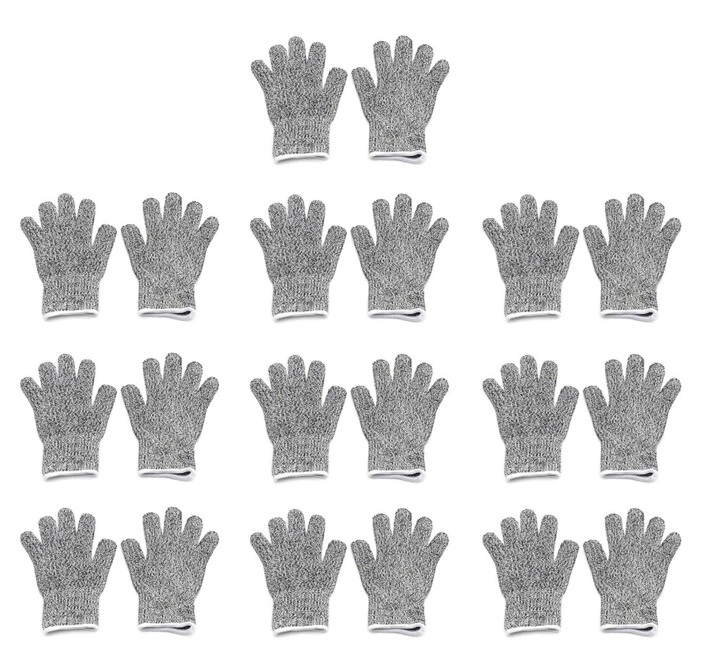 10 Pair Cut Resistant Gloves for Kids (8-12 Years) Level 5 Protection