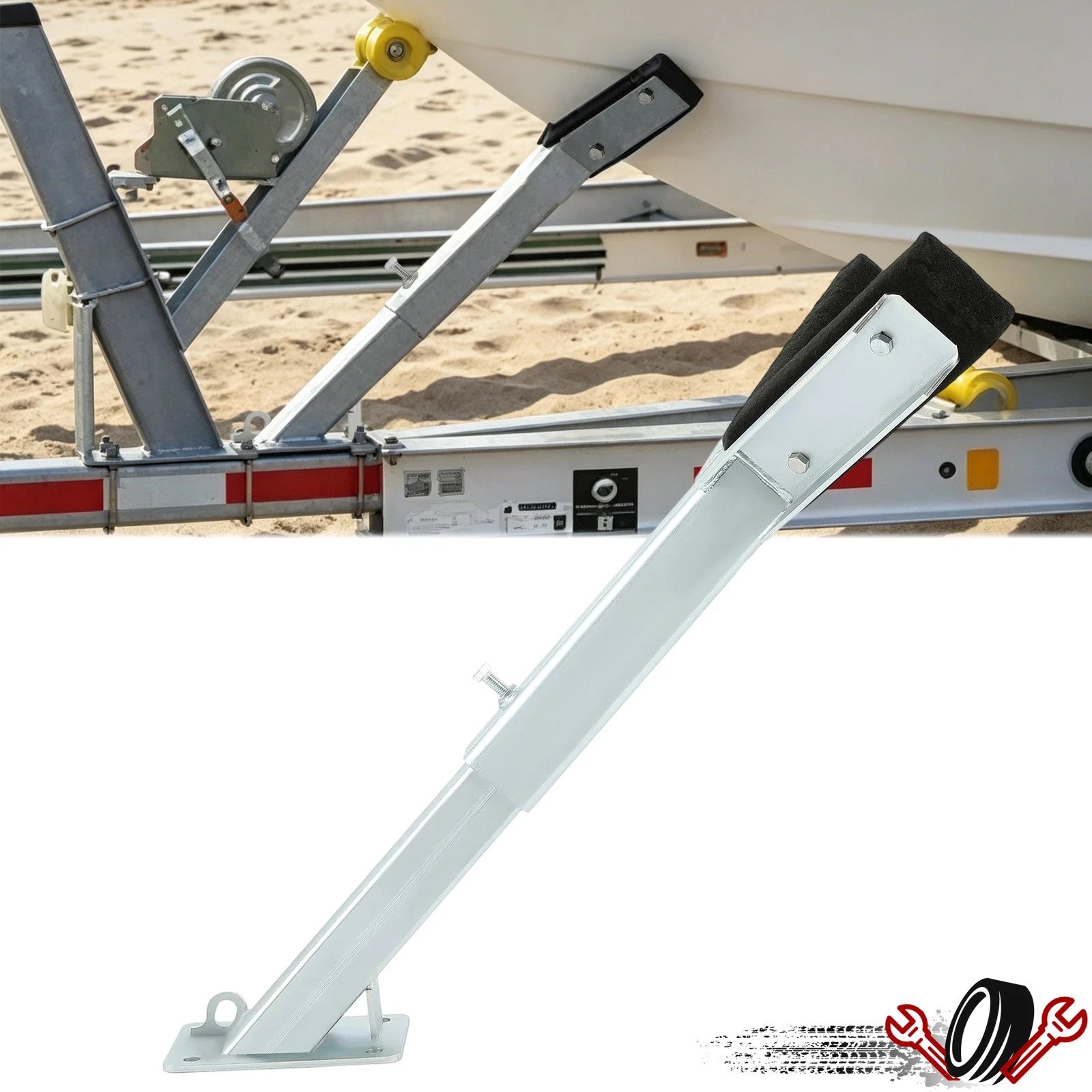 Adjustable Bow Rest Catcher Stop for Boat Trailer (22-26")