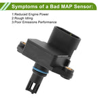 Manifold Absolute Pressure Sensor for Chevrolet Cobalt (2008–2010) No.4803140