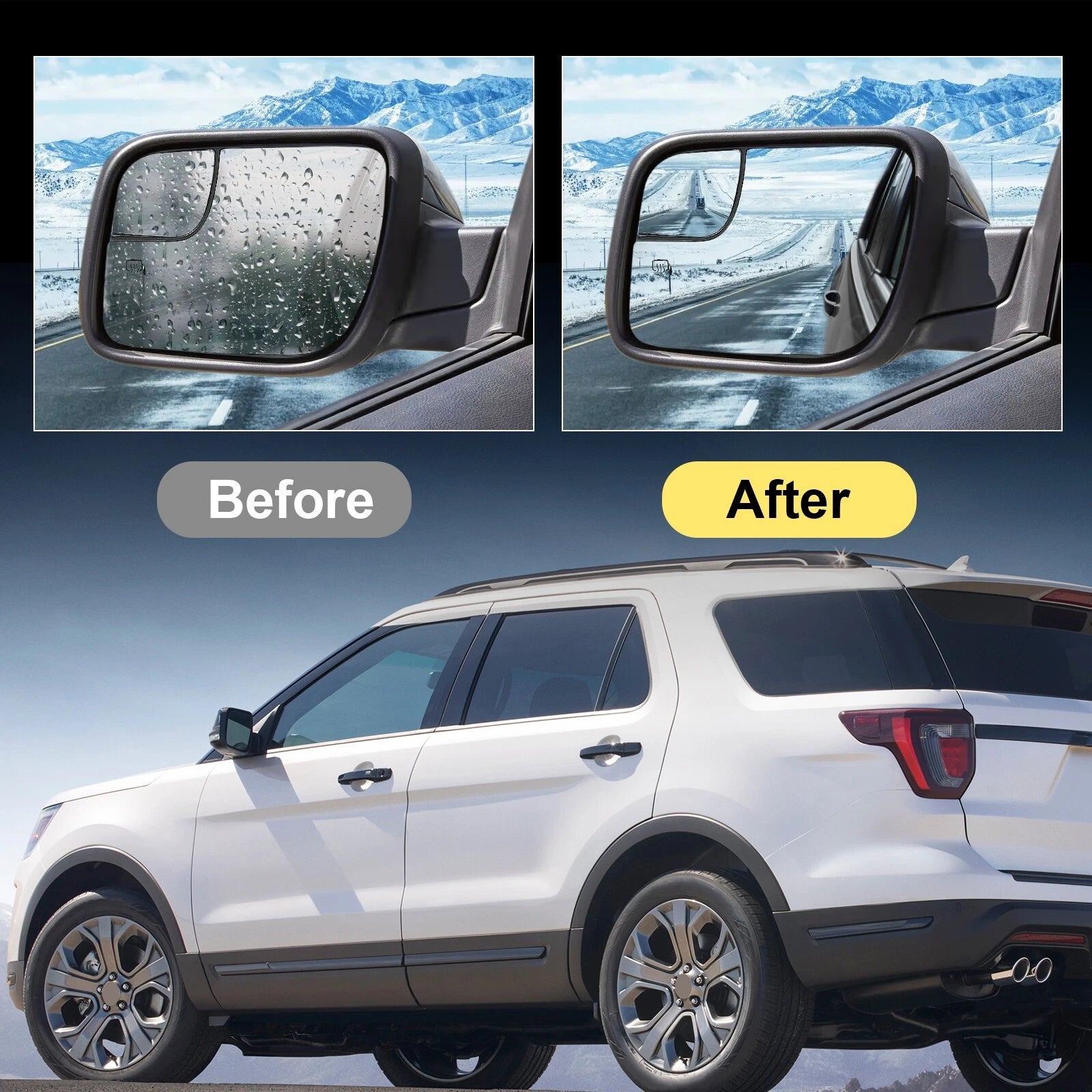 7Pin Power Mirrors for Ford Explorer (2016–2019) Heated Puddle Signal Lamp