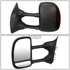 Set of 2 Extendable Arm LED Signal Light Towing Mirrors for Superduty (1999–2007)