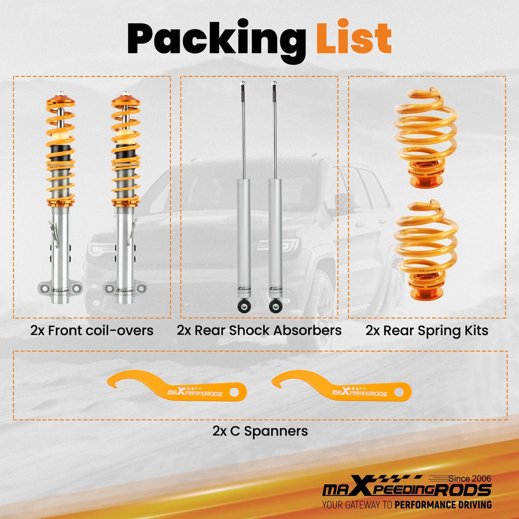 Adjustable Coilover Suspension Kit for BMW 3-Series E36 Z3 (1996-2002)