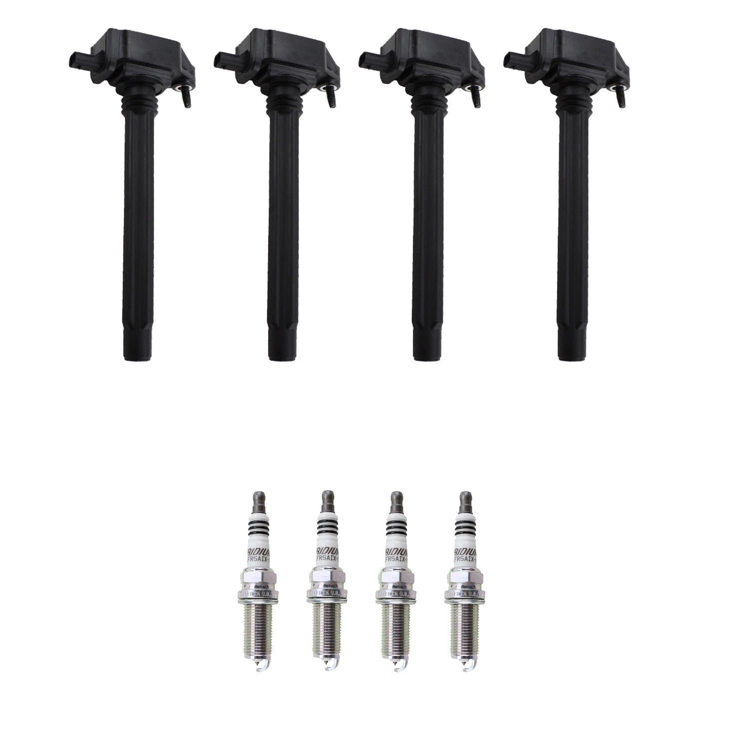 Set of 4 NGK Ignition Coils & Iridium Spark Plugs for Dodge Dart Cherokee (2013–2016)