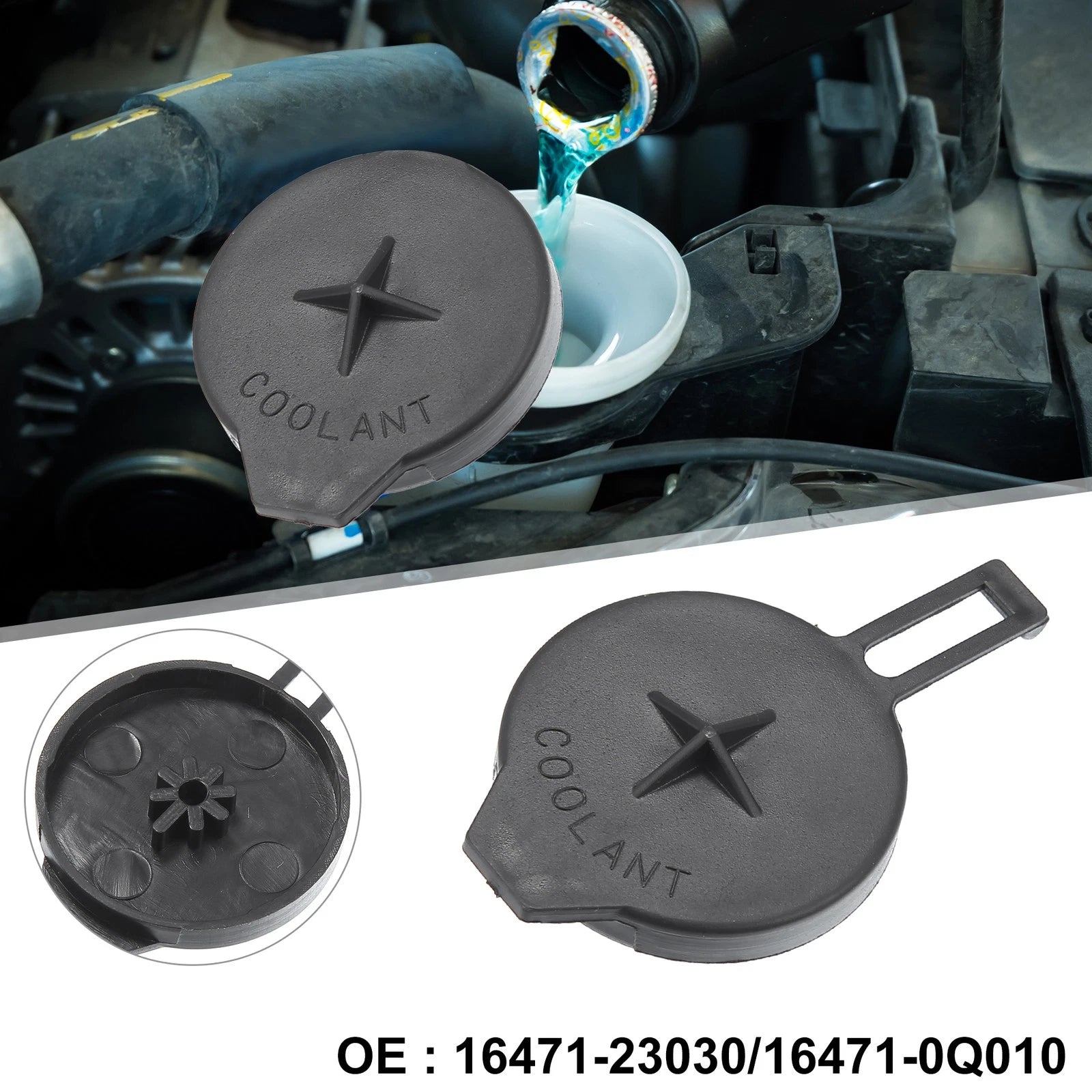 Engine Coolant Reservoir Cap No.16471-23030 for Toyota Aygo 1.0 (2005–2014)