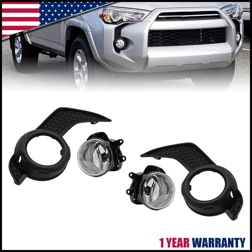 Fog Lights + Bezel Trim Surround Covers for Toyota 4Runner (2014–2020)