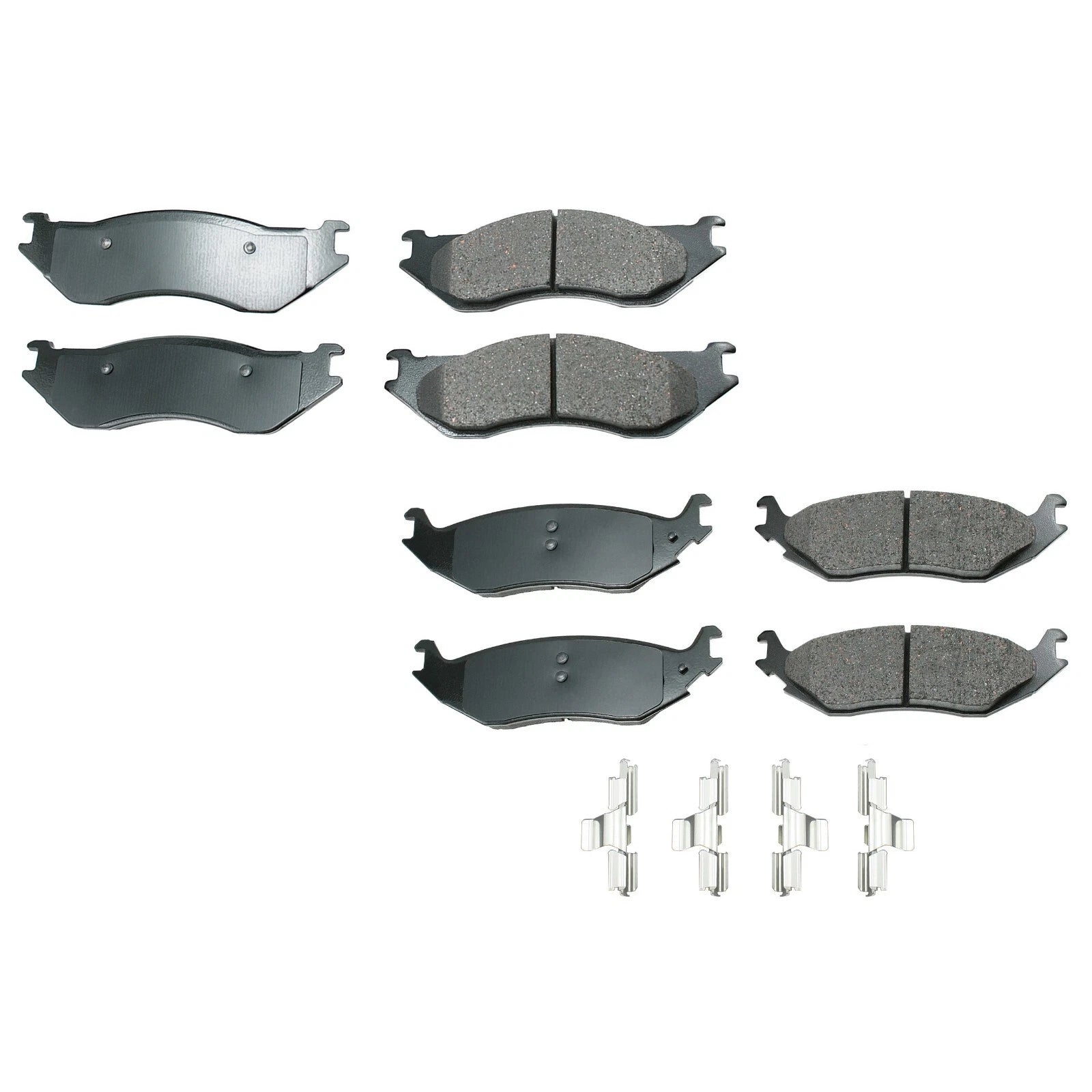 Set of 4 Akebono ProACT Ceramic Brake Pads for Dodge Durango Ram 1500 (2002–2023)