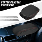 Center Console Cover for Mitsubishi Outlander (2022–2023) Black Red Stitches