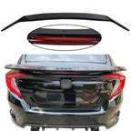 Glossy Black Rear Trunk Spoiler with Brake Light for Honda Civic 4DR (2016–2021)