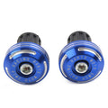 CNC Handlebar Grips & End Cap Plugs for Dirt Bike - Blue