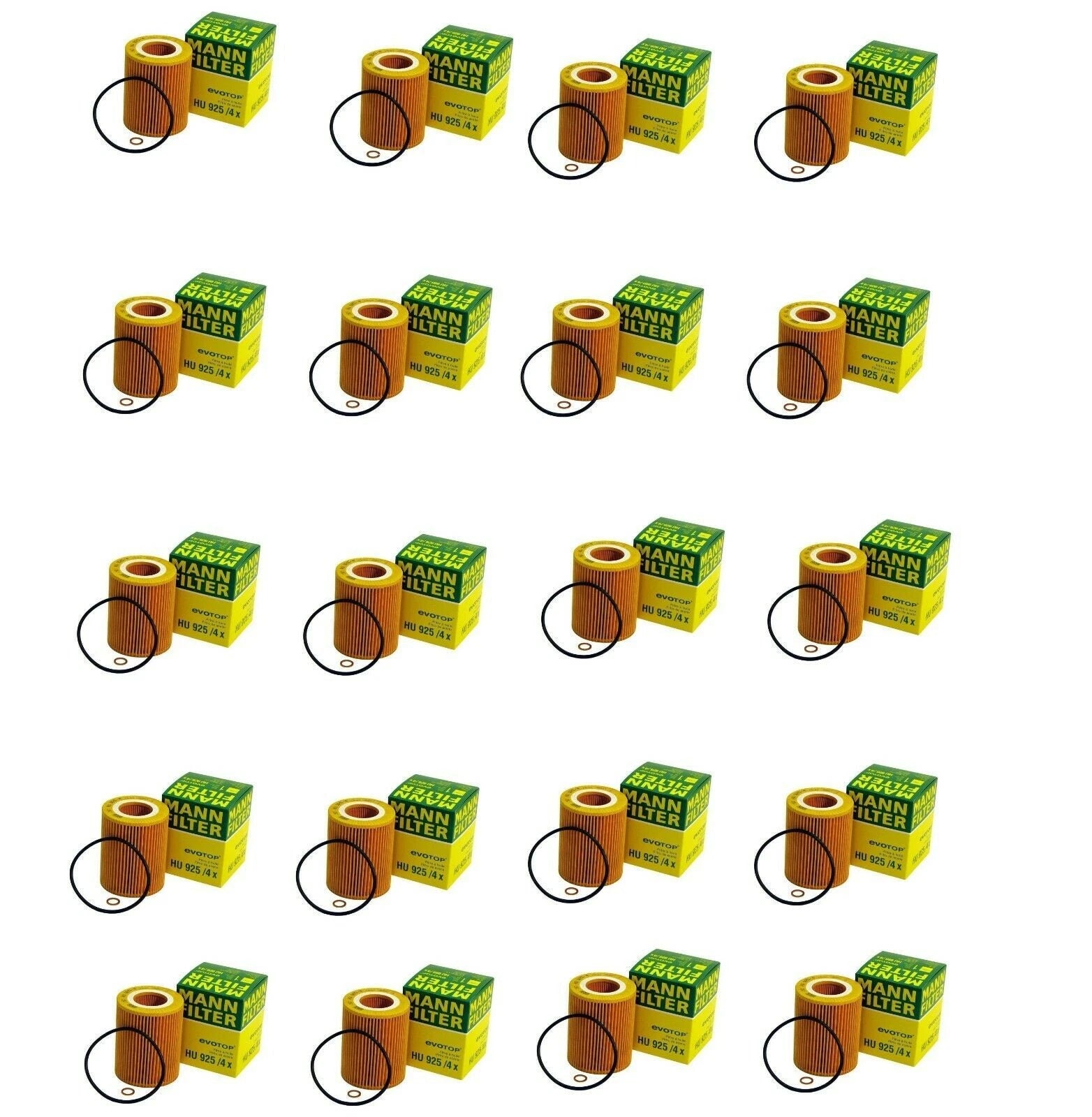 Set of 20 Engine Oil Filters for BMW 320i 323i 325i 328i (L6 Mann HU 925/4)