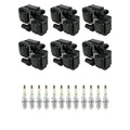 Set of 6 NGK Ignition Coils & 12 Platinum Spark Plugs for Mercedes C240 C320 CLK320 SLK320 (1998–2006)