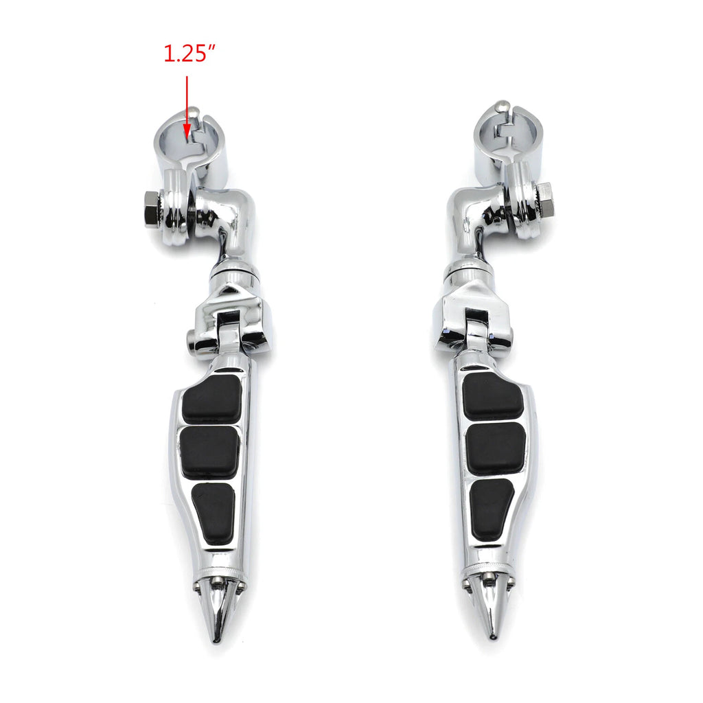 3" Stiletto Spike FootPeg for Harley Dyna Sportster Touring (1.25" Engine Guard)