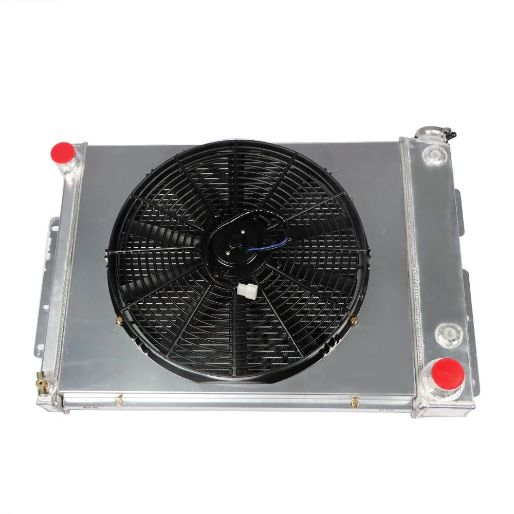 3 Row Aluminum Radiator with Shroud Fan for Chevy Camaro Pontiac Firebird (1967–1969)