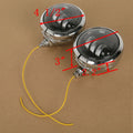 Set of 2 LED Auxiliary Spot Fog Lights + Housing Bucket for Harley Davidson