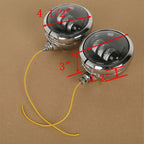 Set of 2 LED Auxiliary Spot Fog Lights + Housing Bucket for Harley Davidson