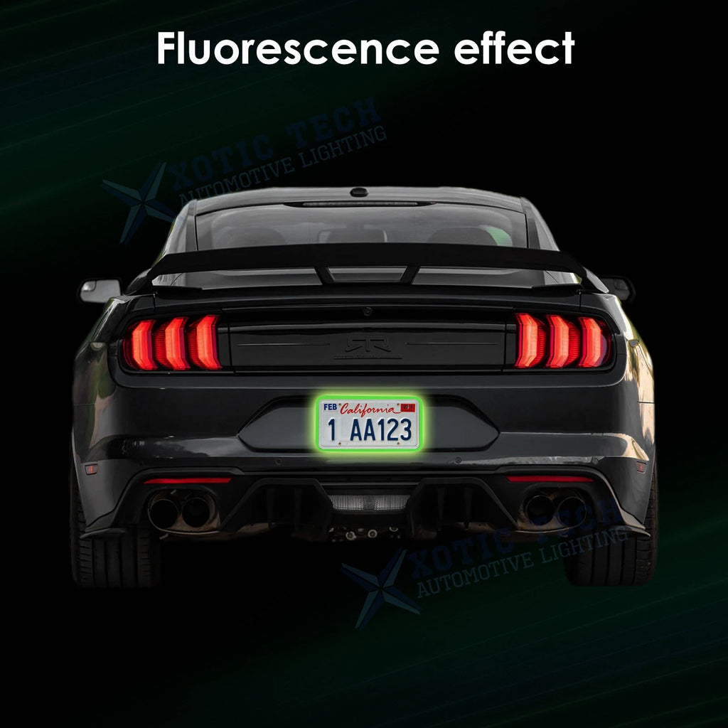 Silicone License Plate Frame for Nissan (2017-2021) 2-Pack Luminous Green