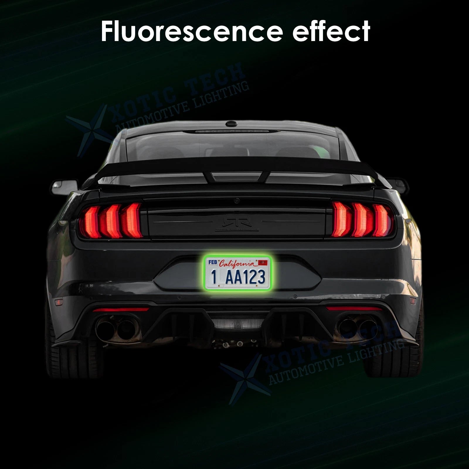 Silicone License Plate Frame for Nissan (2017-2021) 2-Pack Luminous Green