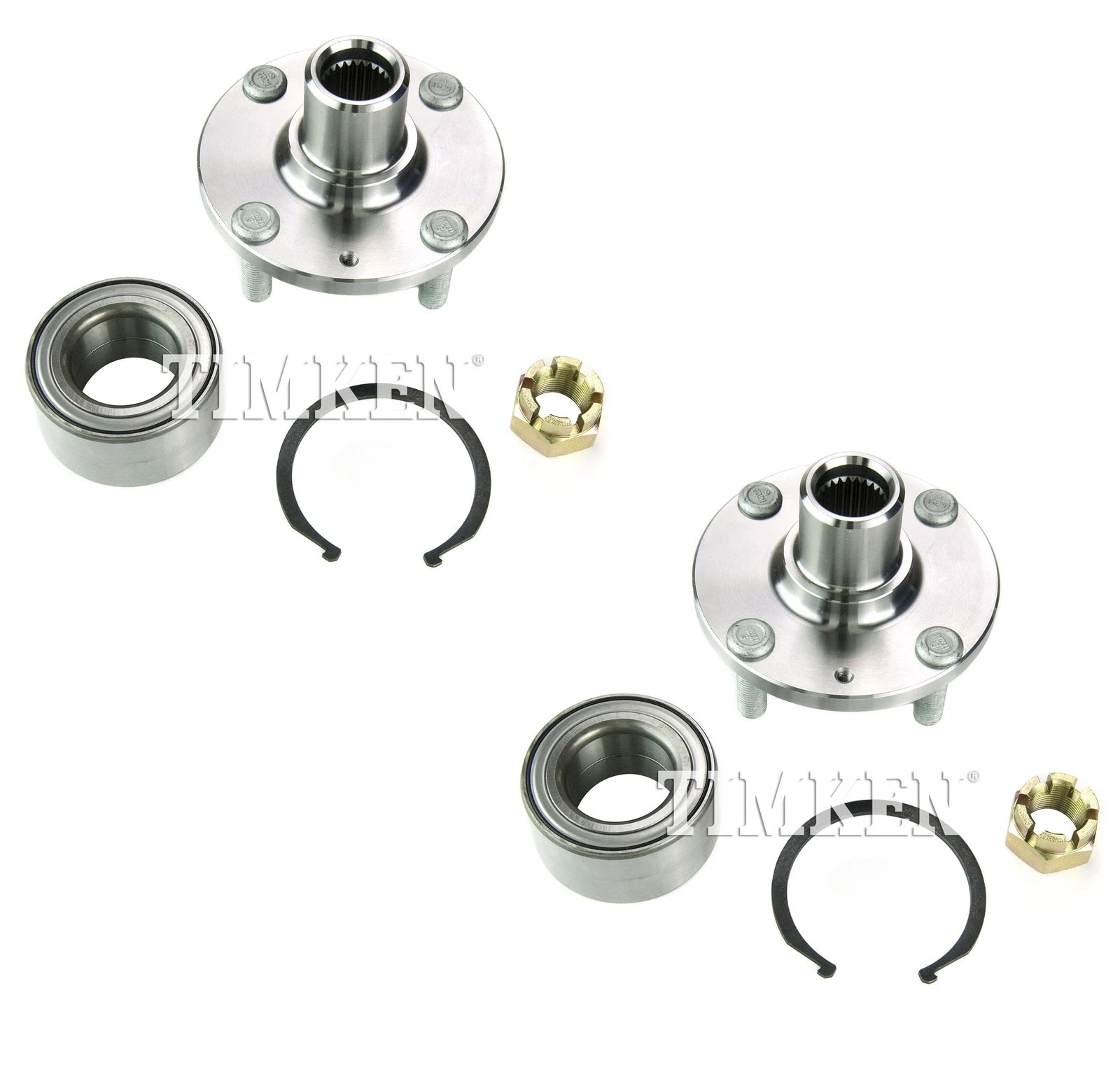 Set of 2 Timken Front Wheel Bearing & Hub Kit for Hyundai Accent, Kia Rio5
