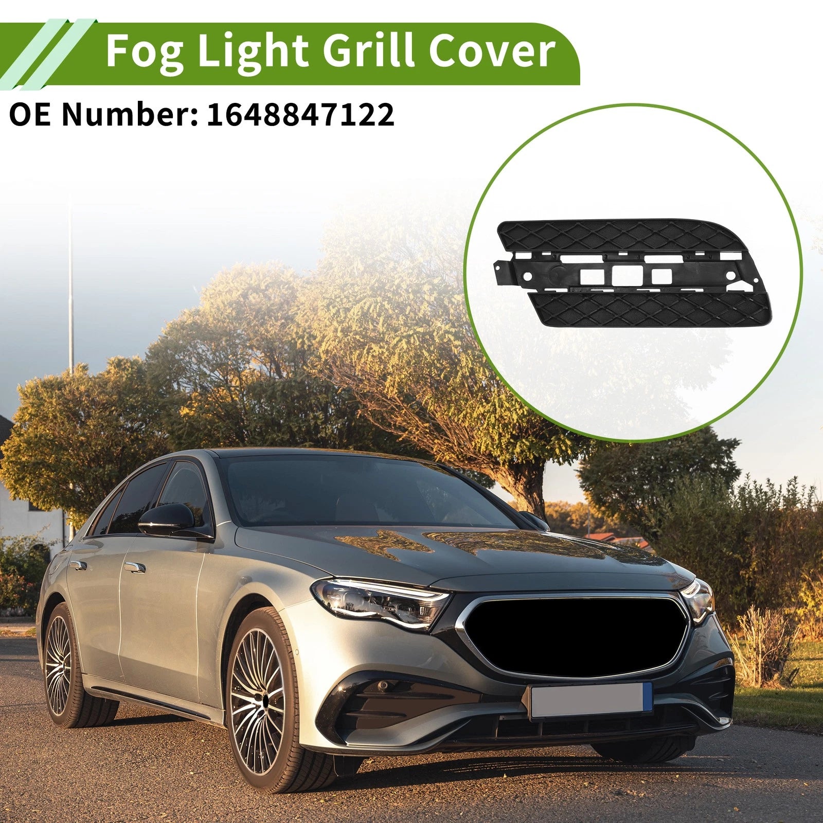 1 Pc Fog Light Grill for Mercedes Benz GL350 (2007–2012) No. 1648847122 Black