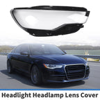 1 Pc Headlight Lens Cover for Audi A6 (2012–2014) Black