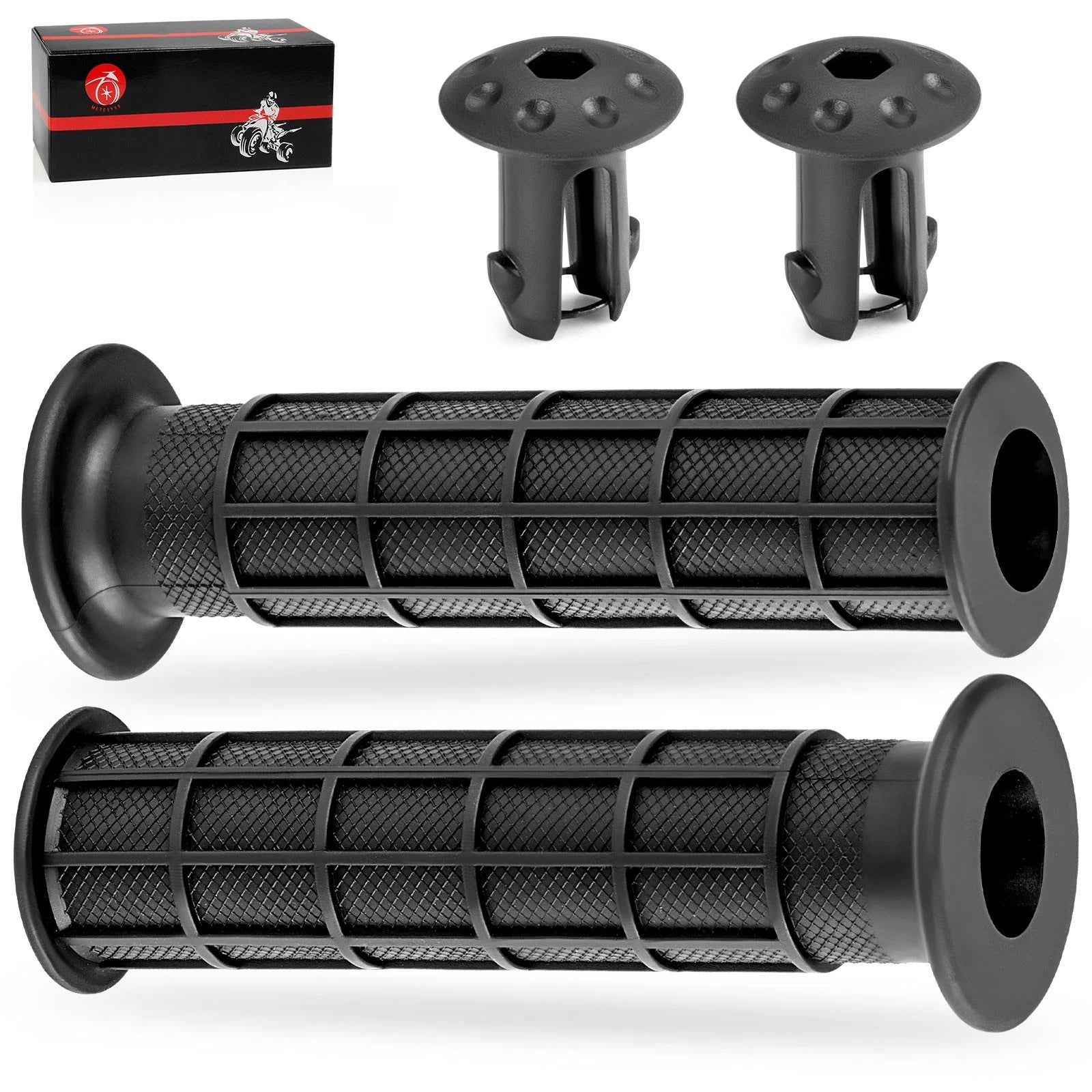 Handlebar Grips with End Guards for Honda Rancher 420 (2007-2024)