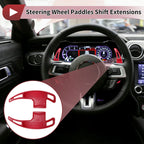 Plastic Steering Wheel Shift Paddles Extensions for Ford Mustang (2015–2023)