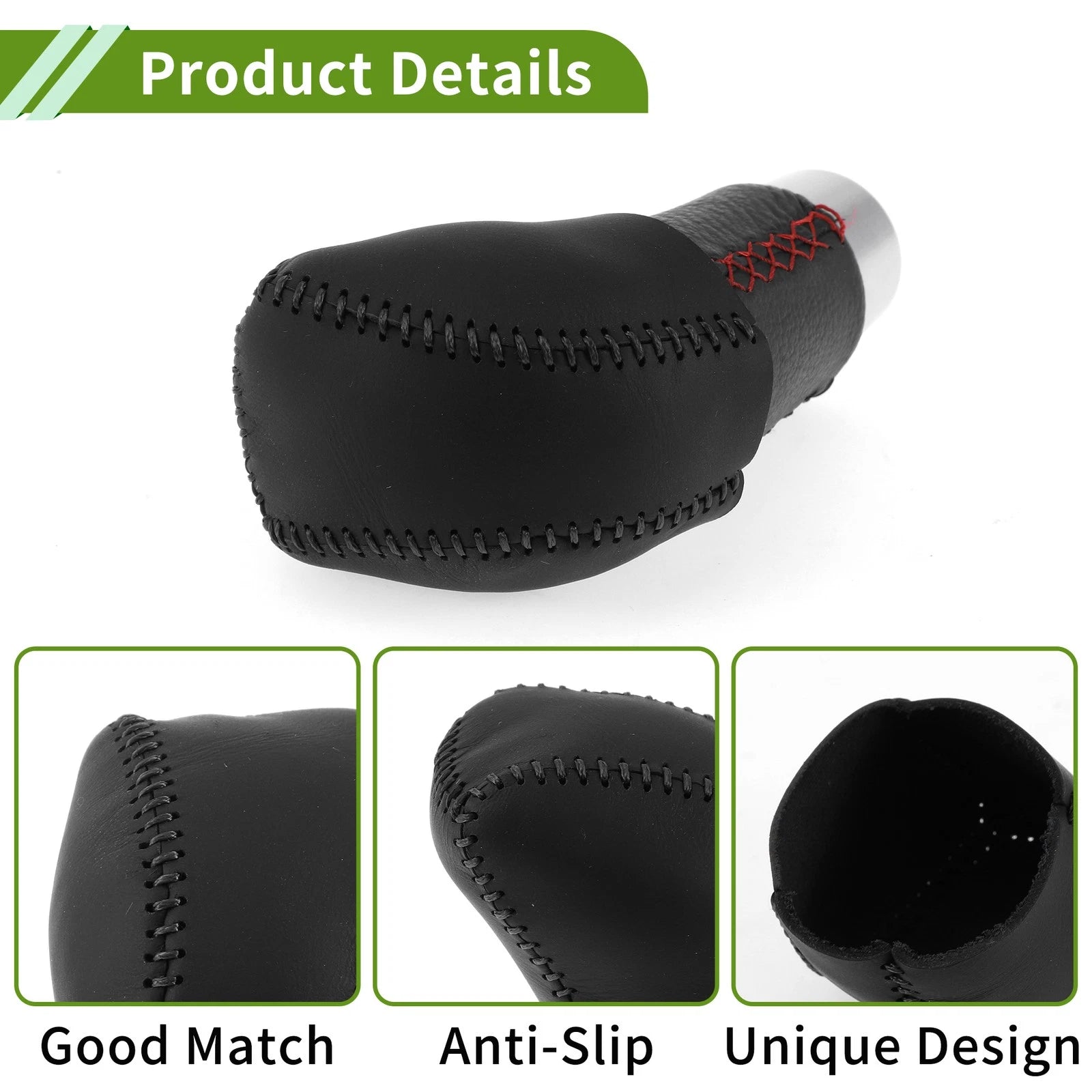 1 Pc Gear Shift Knob Cover for Lexus RX350 (2023–2024) Black Faux Leather