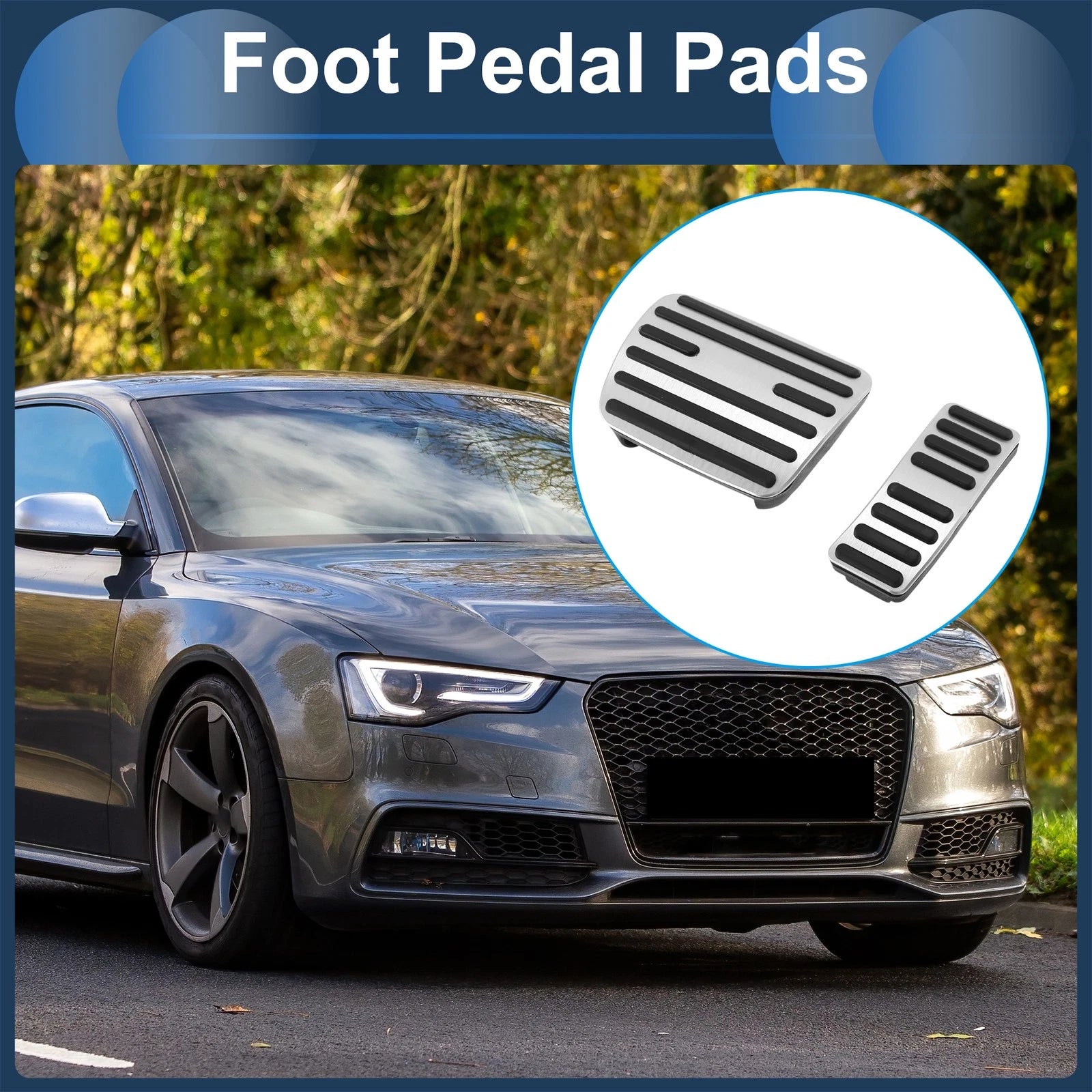 2X Automatic Foot Accelerator Pedal Covers for Audi A4 A5 A6 Q5 (2014–2020)