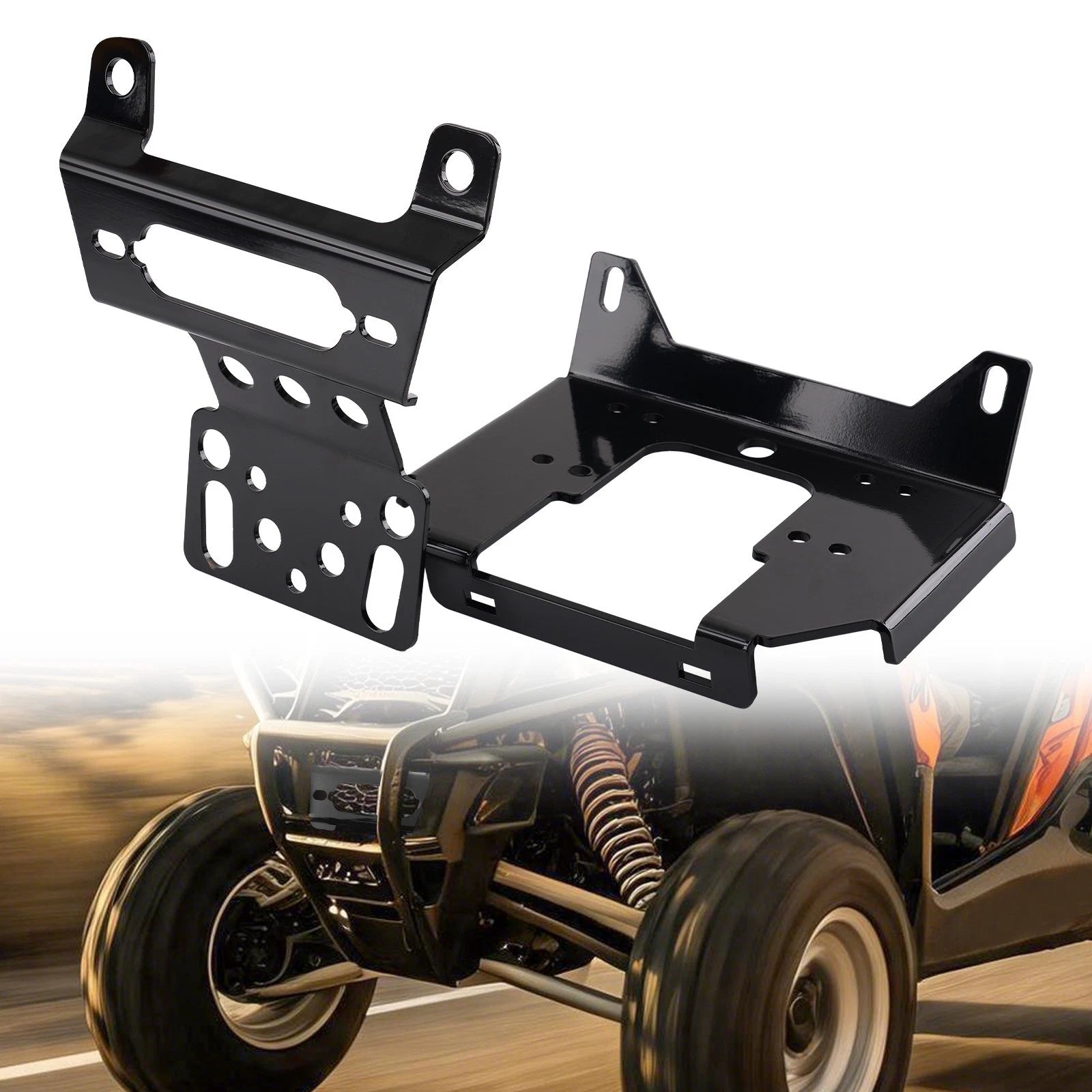 Front winch plate for Polaris General XP 4 1000 Deluxe (2020–2026) Steel