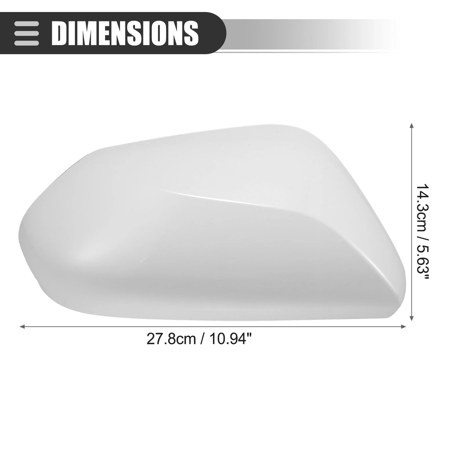 Right Side Mirror Cover Cap for Toyota Prius (2016–2019) ABS White