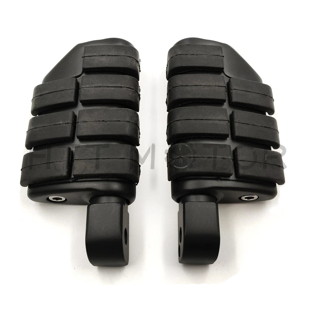 Black Dually Footpegs for Harley Softail Fat Boy FLFB, Fat Bob FXFB (2018–2023)