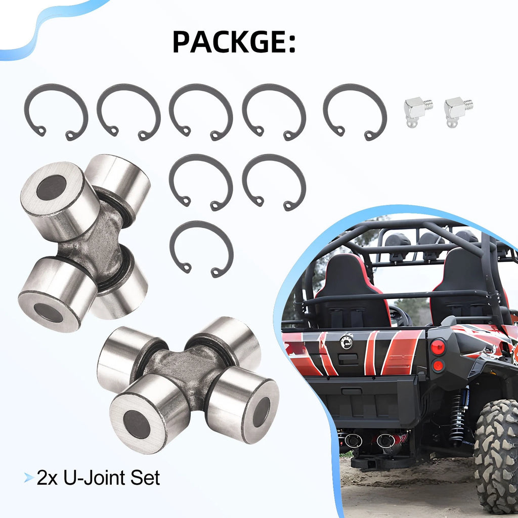 2X U-Joint Kit for Can-Am Outlander 800 800R 4X4 (2007–2015) Rear Drive Shaft