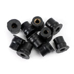 10X Screen & Fairing Rubber Well Nut M6 Brass Wellnuts 6mm for Motorcycle