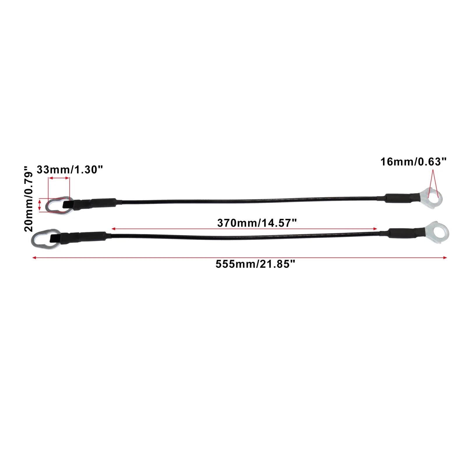 Pair Rear Tailgate Cables for Ford F-100 F-150 F-250 F-350 (1987–1997)