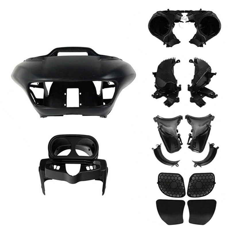 Matte Black Front Fairings Speaker Box Air Duct for Harley Road Glide (2015–2024)