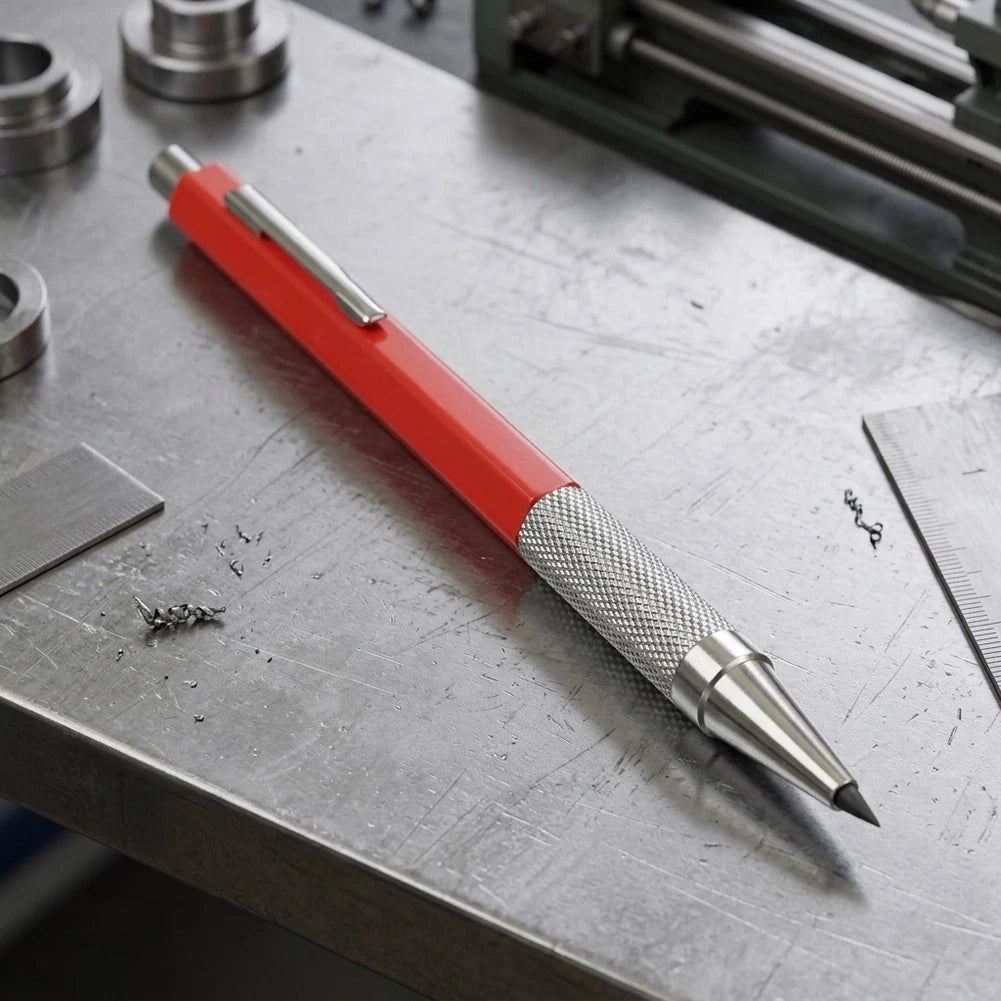 Welders Pencil Marker Set of 2 - Red & Silver Metal Coloring Pens