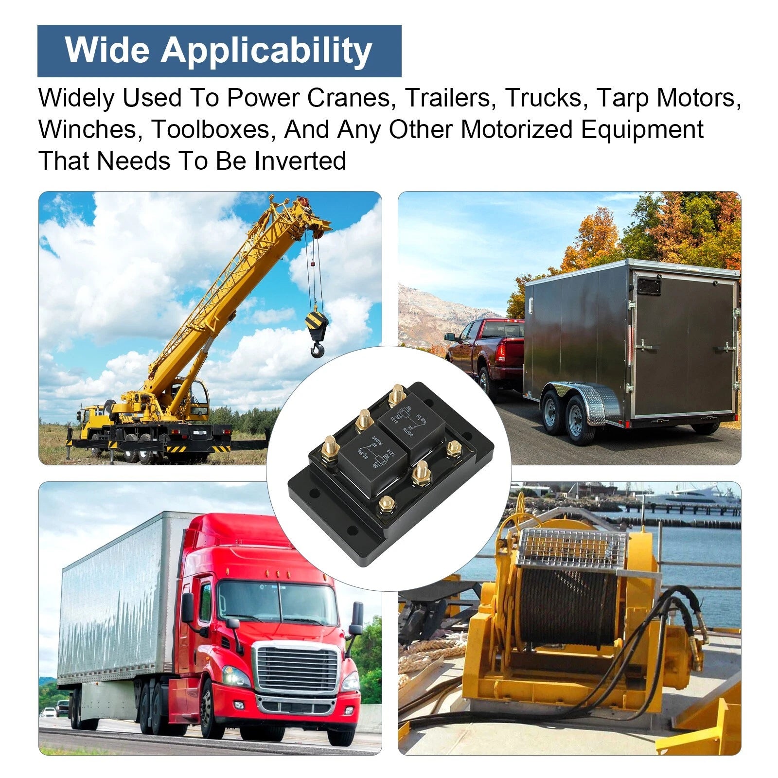 Relay for Snow Plow Tarp & Winch Motor (Six Terminal)