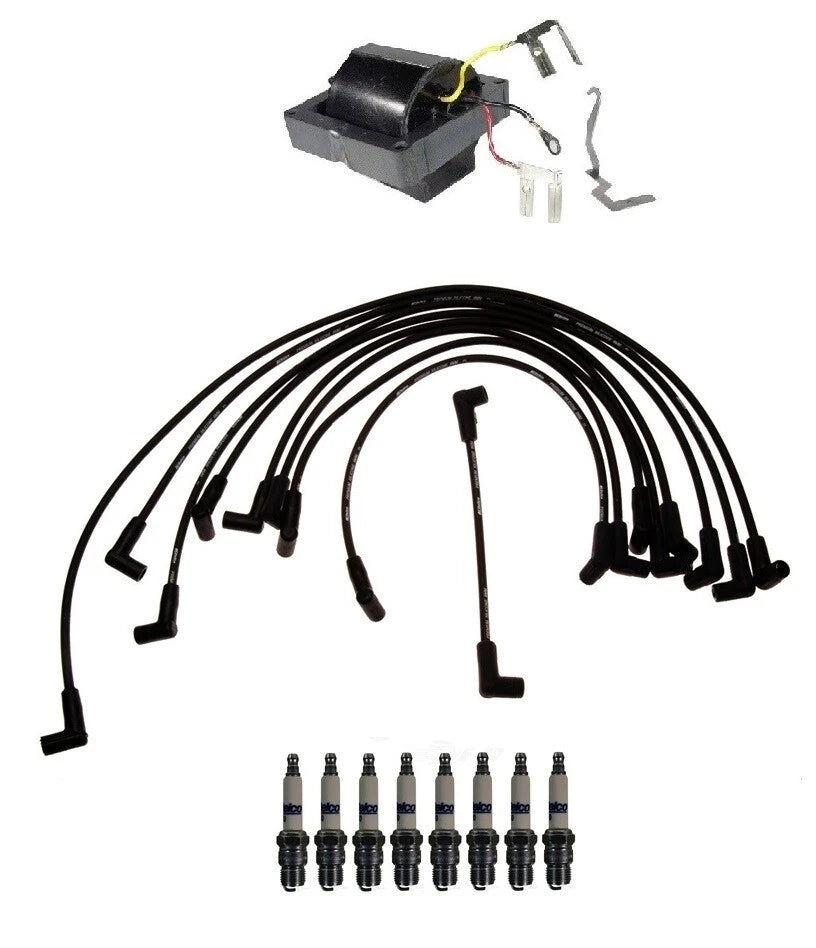 Ignition Wires & Spark Plugs Kit for Chevy P30 GMC P2500 (1975–1999)