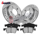 Rear Brake Rotors & Ceramic Brake Pads Kit for Ford C-Max, Escape, Transit Connect (2013–2019)