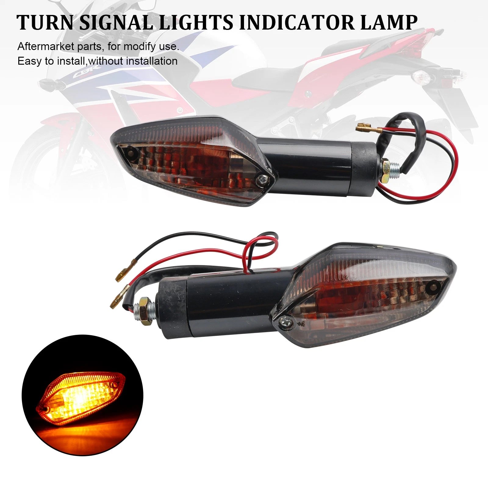 Turn Signal Lights for Honda CBR 250R 300R CBF 125 150 (2011–2018) Smoke